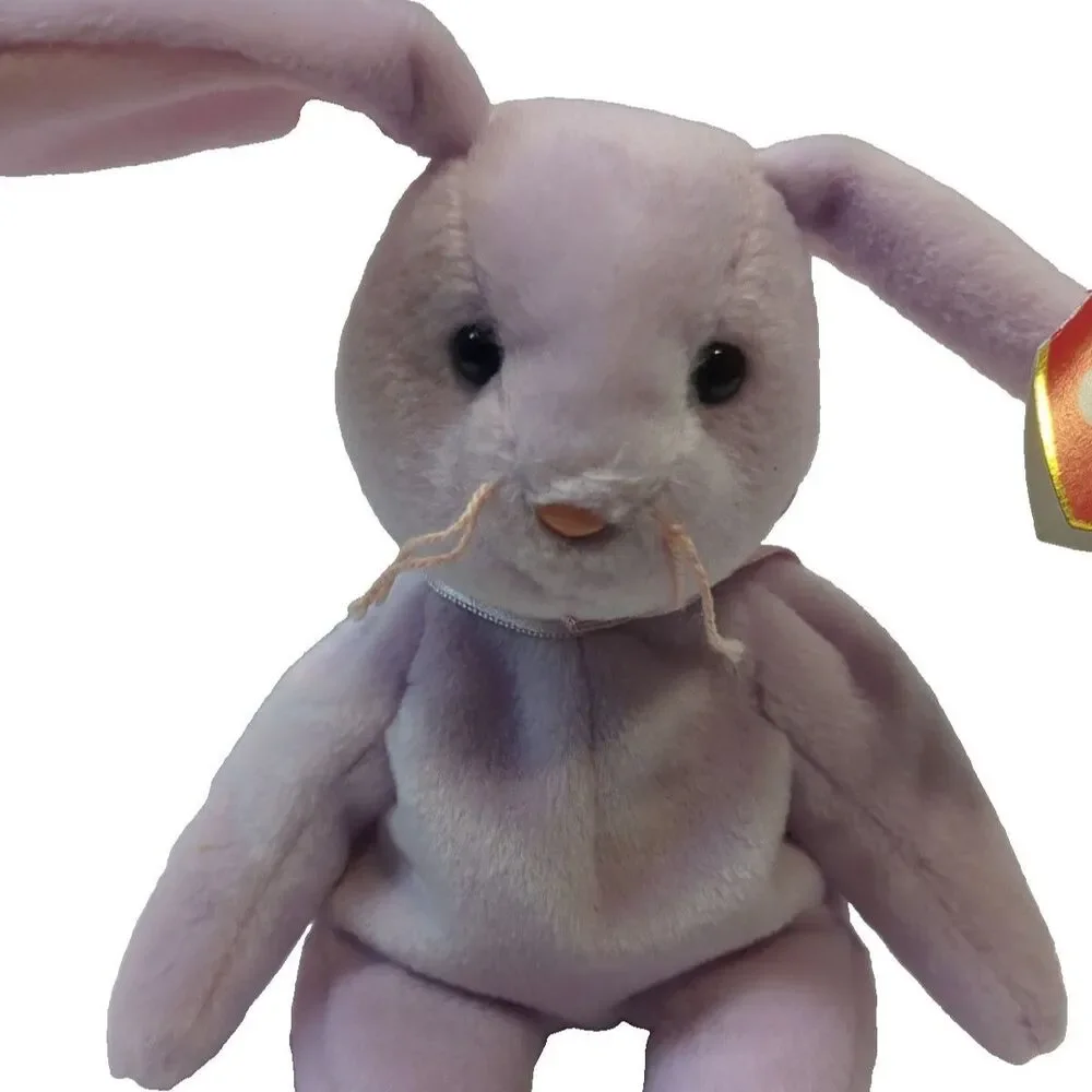TY FLOPPITY BUNNY BEANIE BABIES RETIRED 1996 NO TAG Lavender Easter Spring